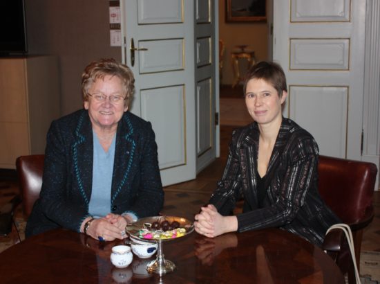 Riigikogu esimehe Ene Ergma kohtumine Euroopa Kontrollkoja liikme Kersti Kaljulaiuga